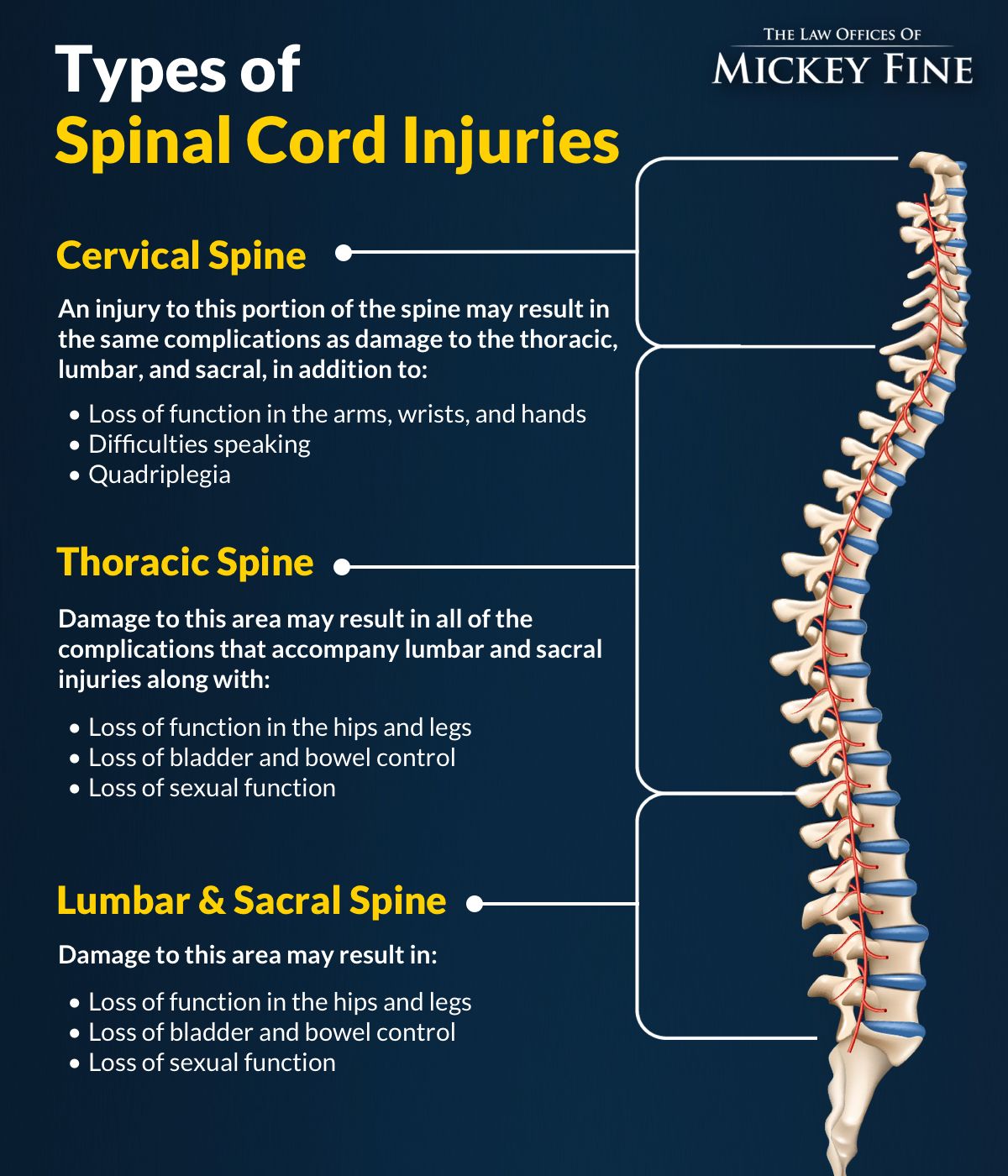 Types of Spinal Cord Injuries