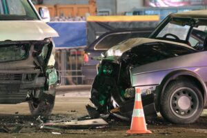 Crash Between two car in night