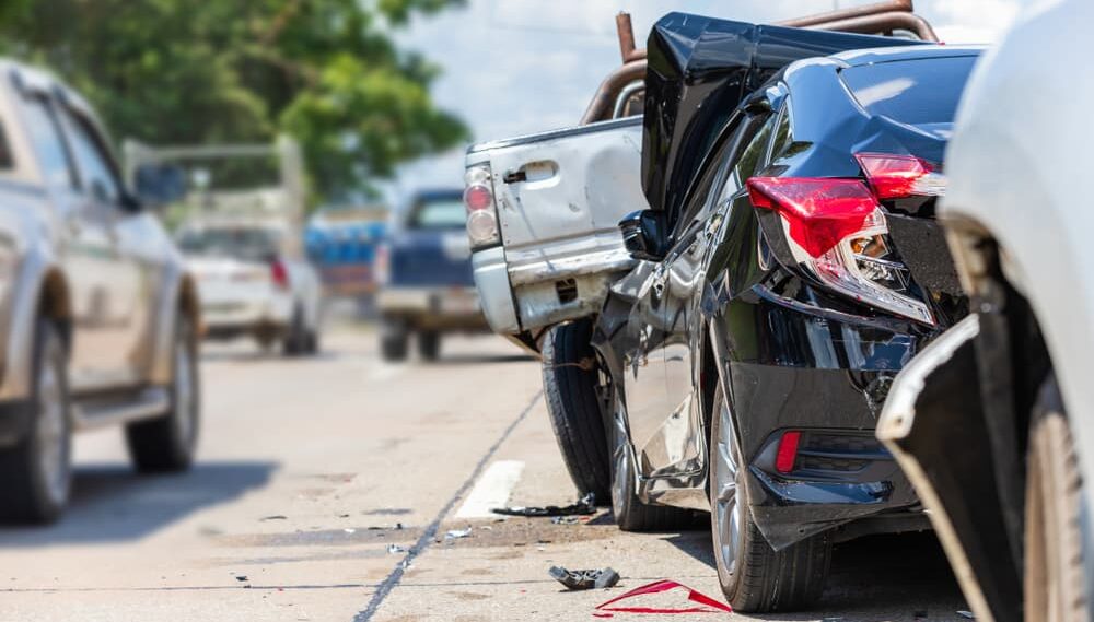 3 Car Rear Ended Collision